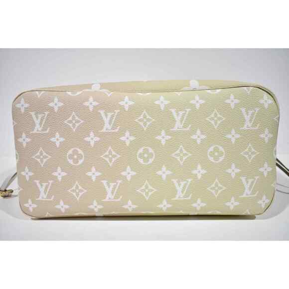 Louis Vuitton Neverfull MM Sunset Kaki Green Beige Tote Top Handle Shoulder Bag - Picture 12 of 12